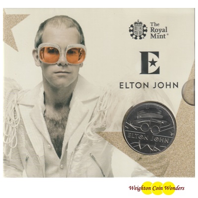 2020 £5 BU Coin Pack – Elton John - Rocket Man - Click Image to Close
